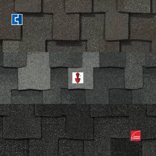 Slog - Market choice on shingles featuring Certainteed, IKO and Owens Cornings for roofing material.