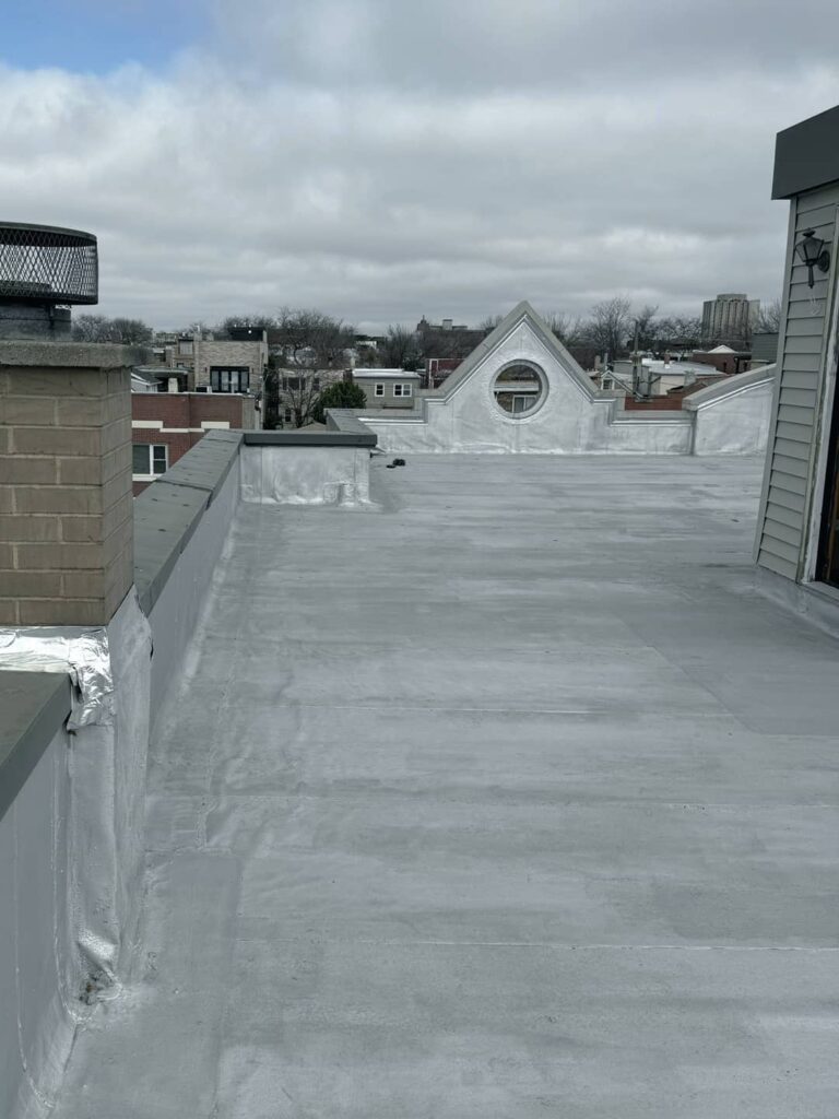 Flat Roof Coating Project using Castagra Ecodur+ - Chicago